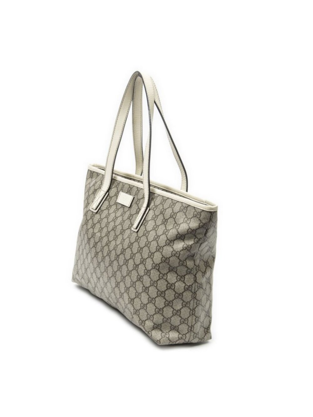 Gucci Large Zip Tote Beige Ivory Supreme Canvas - Picture 2 of 10